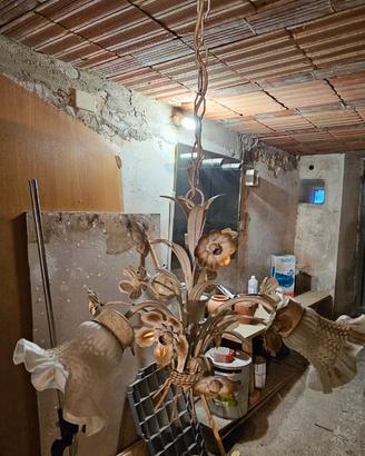 Lampadario vintage floreale vintage