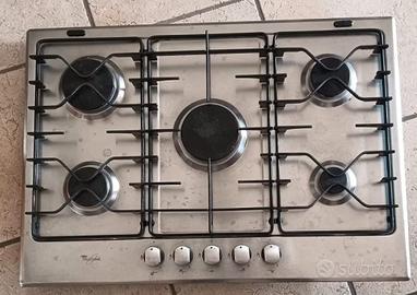 Piano cottura gas 5 fuochi whirpool