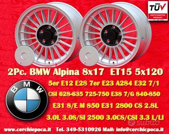 2 pz. cerchi BMW Alpina 8x17 ET15 M3 E30 5 E12 E28