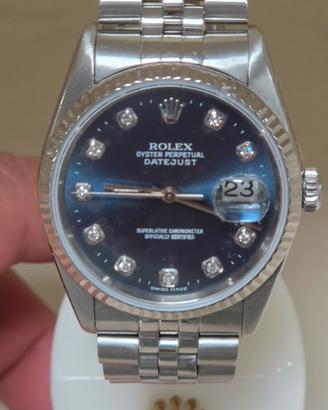 ROLEX DATEJUST REF. 16234 BLU BRILLI