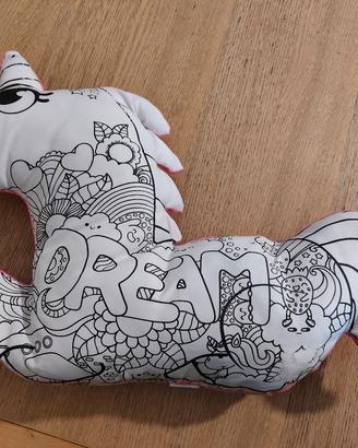 gioco peluche unicorno da colorare