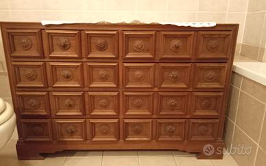 Cassettiera in legno  vintage- modernariato.
