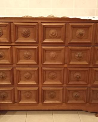 Cassettiera in legno  vintage- modernariato.