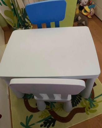 IKEA MAMMUT tavolo bambini + 2 sedie – 30 €