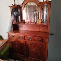 credenza inglese '800 con vetrina antiquariato 