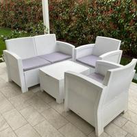 Salotto da Giardino con Divano Poltrone e Tavolo