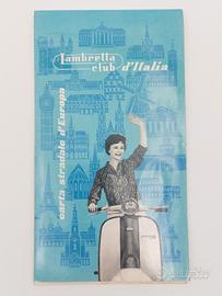 Lambretta club Italia carta stradale Europa 1960