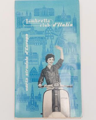 Lambretta club Italia carta stradale Europa 1960