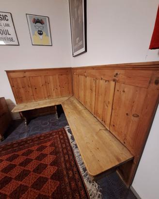 🪵PANCHINA ANGOLARE IN LEGNO DI PINO – €200