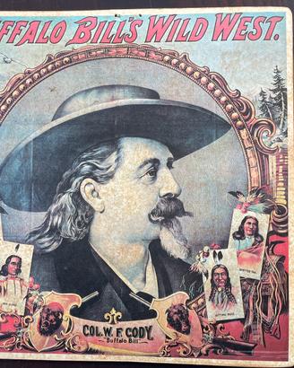 Rarissimo trittico Show Card Buffalo Bill Wild Wes