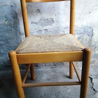 Sedie cucina in legno e paglia