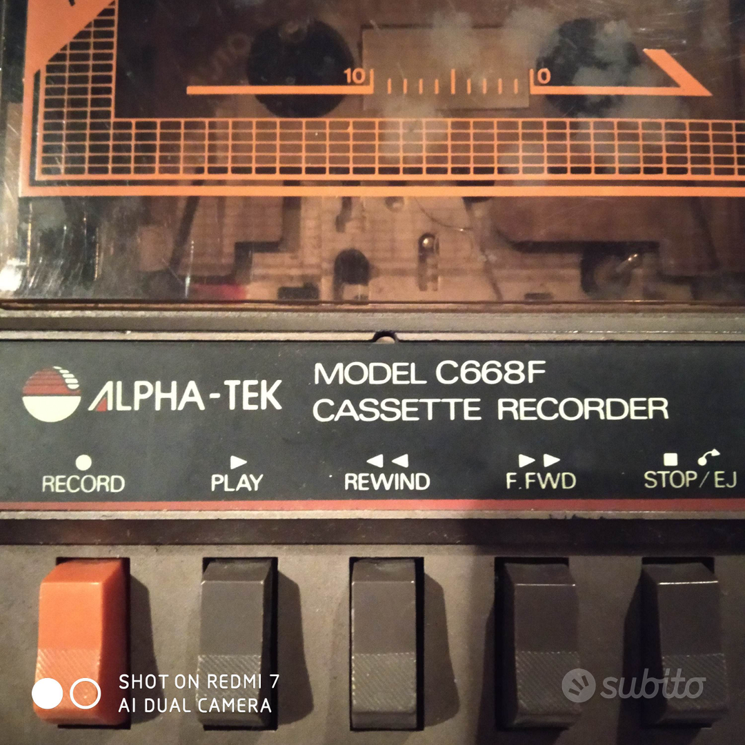 Lettore E Registratore di Musicassette Alpha-Tek C668A per pezzo di RICAMBIO