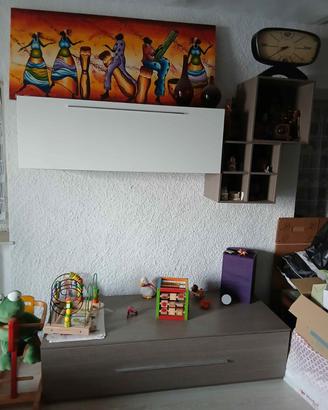 parete attrezzata soggiorno come nuova 