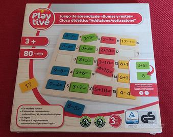 Gioco educativo matematica in legno