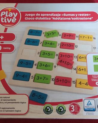 Gioco educativo matematica in legno