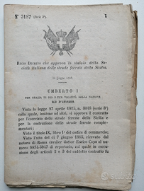 Brescia 1867-1885, Regi Decreti