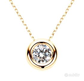 Collana punto luce Diamante Moissanite