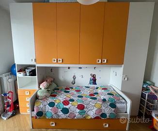 Cameretta a ponte Bianco/Arancio 3 metri