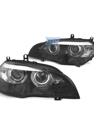 FARI XENON BMW X5 E70 07-10 ANGEL EYES 3D NERO