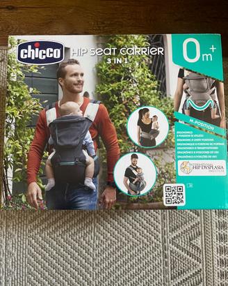Marsupio neonato chicco hip Seat carrier 3 in 1