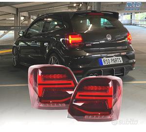 FANALI VOLKSWAGEN VW POLO 09-17 LED ROSSO DINAMICI