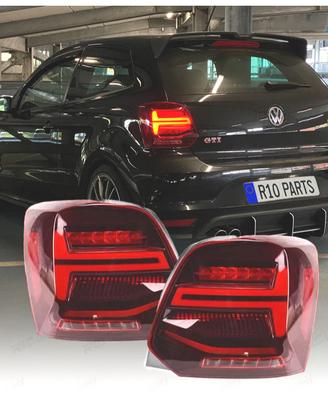 FANALI VOLKSWAGEN VW POLO 09-17 LED ROSSO DINAMICI