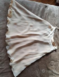 Elegante gonna in raso e chiffon