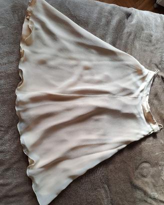 Elegante gonna in raso e chiffon