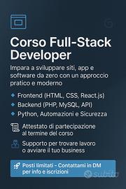 Corso full stack web developer