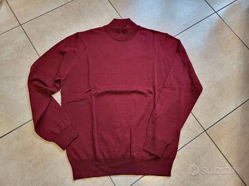 Maglia lupetto uomo bordeaux