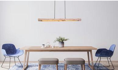 Lampadario LED in legno nuovo