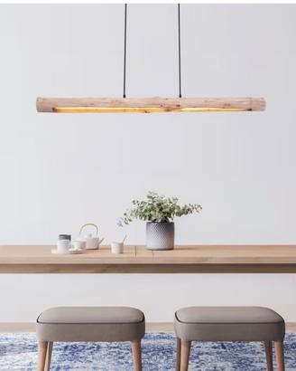 Lampadario LED in legno nuovo