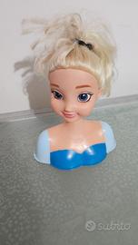 testa acconciatura e trucco cenerentola