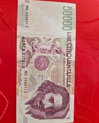 Banconota da 50000 lire Bernini 