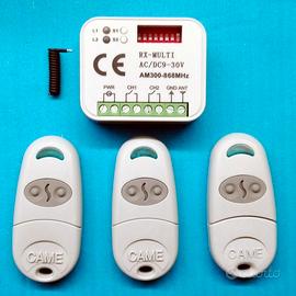 N.3 Telecomandi Came + Ricevitore 2 CH universale