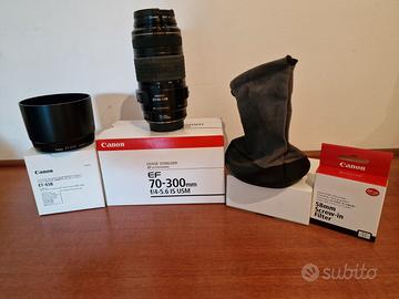 Canon Obiettivo, EF 70-300 mm f/4-5.6 IS USM Nero