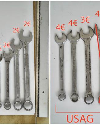 attrezzi vari (chiavi, giraviti, strumenti, ecc.)
