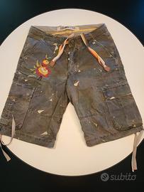 Bermuda cargo ZUELEMENTS 1973 mimetici con ricami