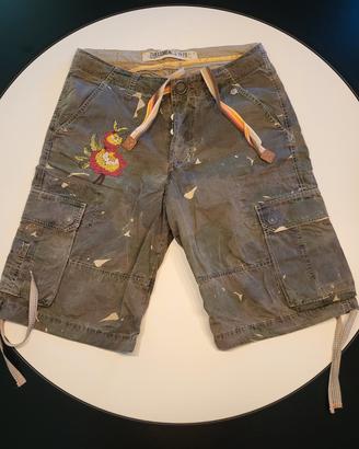 Bermuda cargo ZUELEMENTS 1973 mimetici con ricami