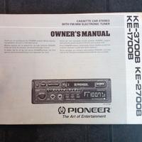 Pioneer manuale+garanzia autoradio vintage