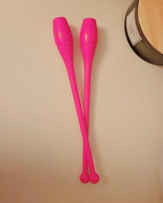Clavette ginnastica ritmica 36 cm rosa