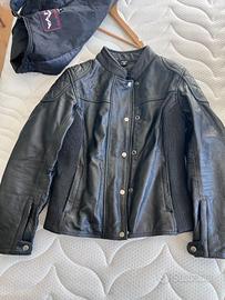 Giubbotto moto donna vera pelle