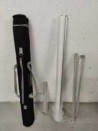 Telo PVC pubblicitario struttura alluminio x FIERE