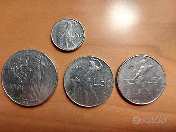 Monete lire anni '52 '75 '77 '99