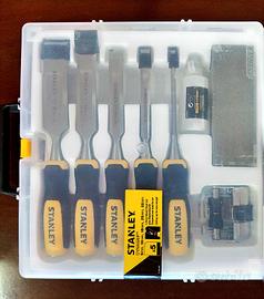 STANLEY, Set 5 scalpelli per legno con accessori