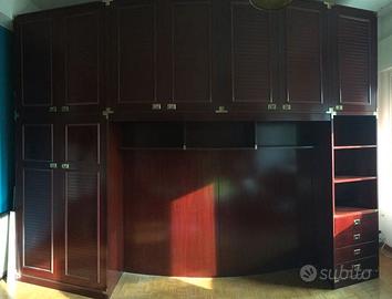 1 - CAMERA STILE MARINA IN MOGANO 2 Armadi e letto