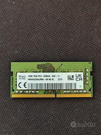 16Gb (1x16Gb) SK Hynix DDR4 Sodimm 3200Mhz