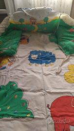 copripiumino e paracolpi per lettino 