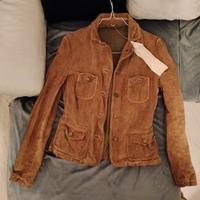 giubbotto donna in vera pelle scamosciata