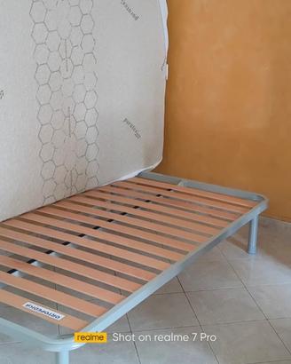 Rete letto ortopedica + materasso 120x190